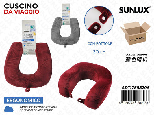 Sunlux Cuscino da Viaggio Soft Ass. 30CM