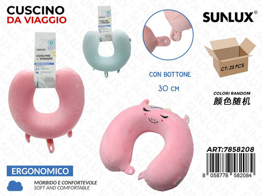 Sunlux Cuscino da Viaggio Soft Ass. 30CM