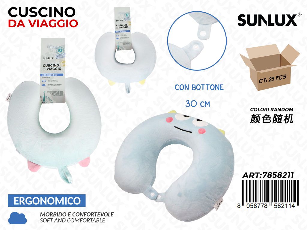 Sunlux Cuscino da Viaggio Soft Ass. 30CM