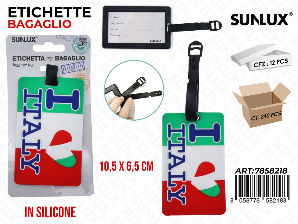 Sunlux Etichetta Bagaglio in Silic. 10.5*6.5CM