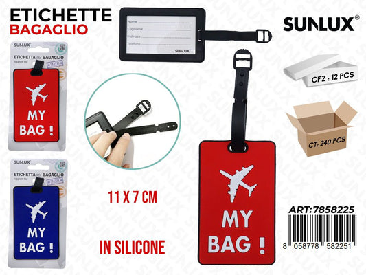 Sunlux Etichetta Bagaglio Silic. 11*7CM Ass.