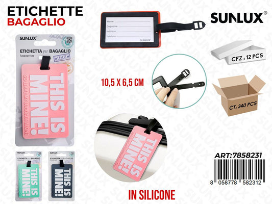 Sunlux Etichetta Bagaglio in Silic. ASS.10.5*6.5CM
