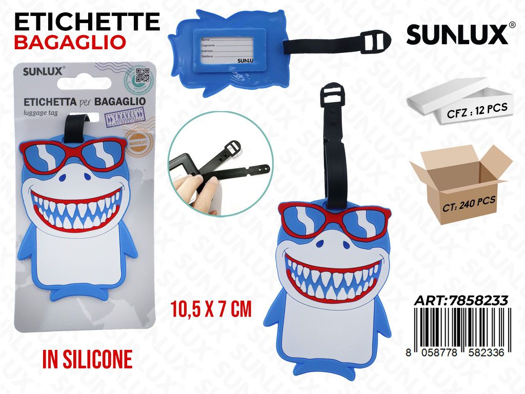 Sunlux Etichetta Bagaglio in SILIC.10.5*7CM
