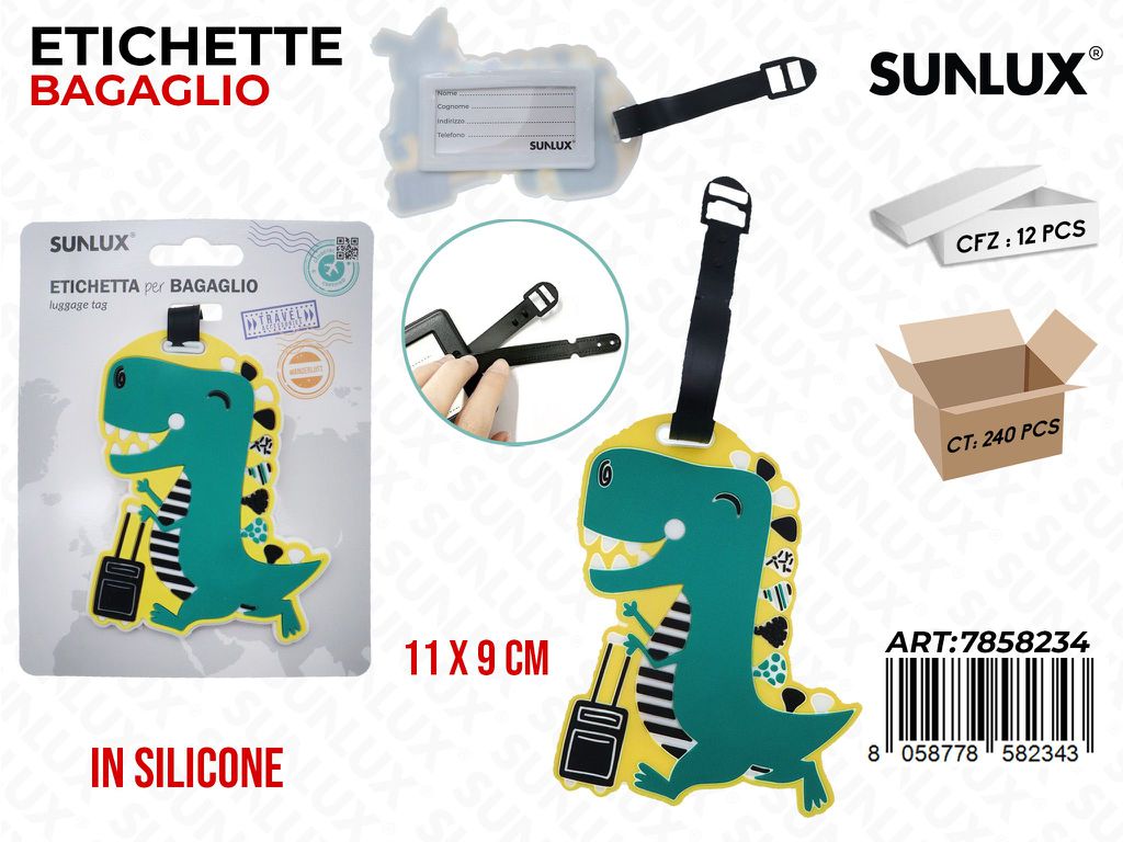 Sunlux Etichetta Bagaglio in SILIC.11*9CM
