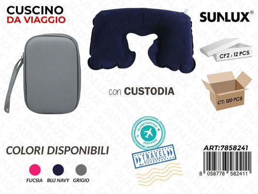 Sunlux Cuscino da Viaggio con Custodia 3COL.ASS