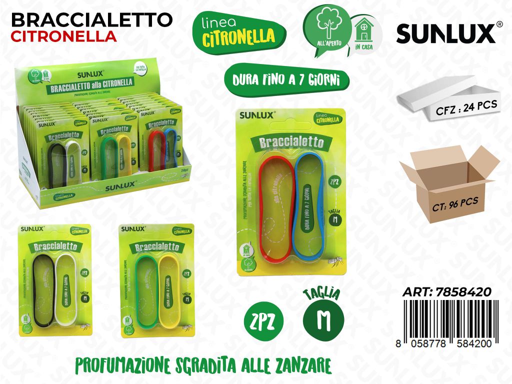 Sunlux Esp. Braccialetto Citronella 2PCS M Ass.