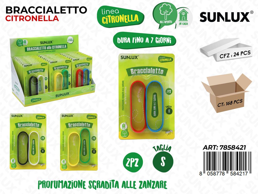 Sunlux Esp. Braccialetto Citronella 2PCS S Ass.