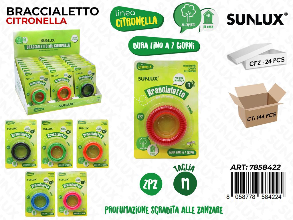Sunlux Esp. Braccialetto Citronella 2PCS M Ass.