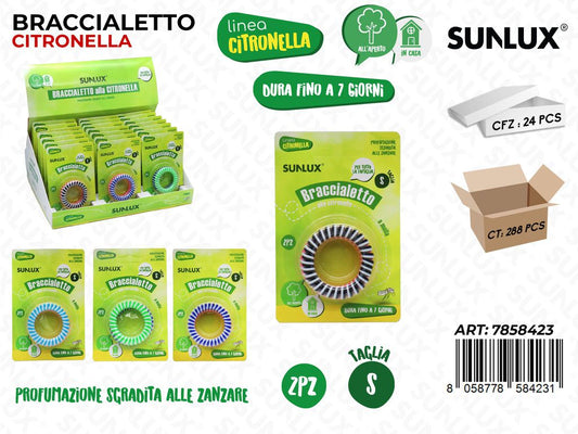 Sunlux Esp. Braccialetto Citronella 2PCS S Ass.