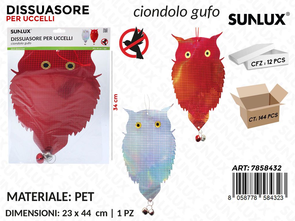 Sunlux Dissuasore per Uccelli Ciondolo 23*44CM