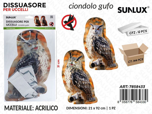 Sunlux Dissuasore per Uccelli Ciondolo 21*92CM