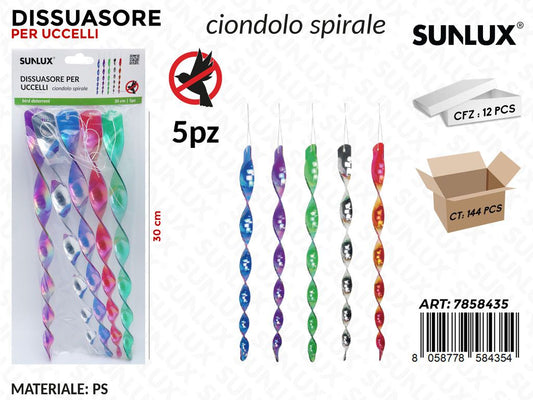 Sunlux Dissuasore per Uccelli Ciondolo 5PCS 30CM