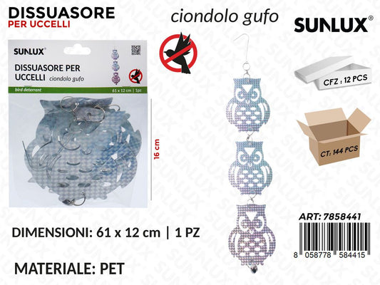 Sunlux Dissuasore per Uccelli Ciondolo 61*12CM