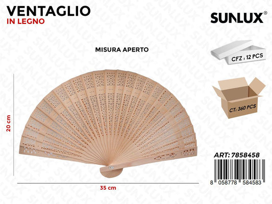 Sunlux Ventaglio in Legno 35*20CM