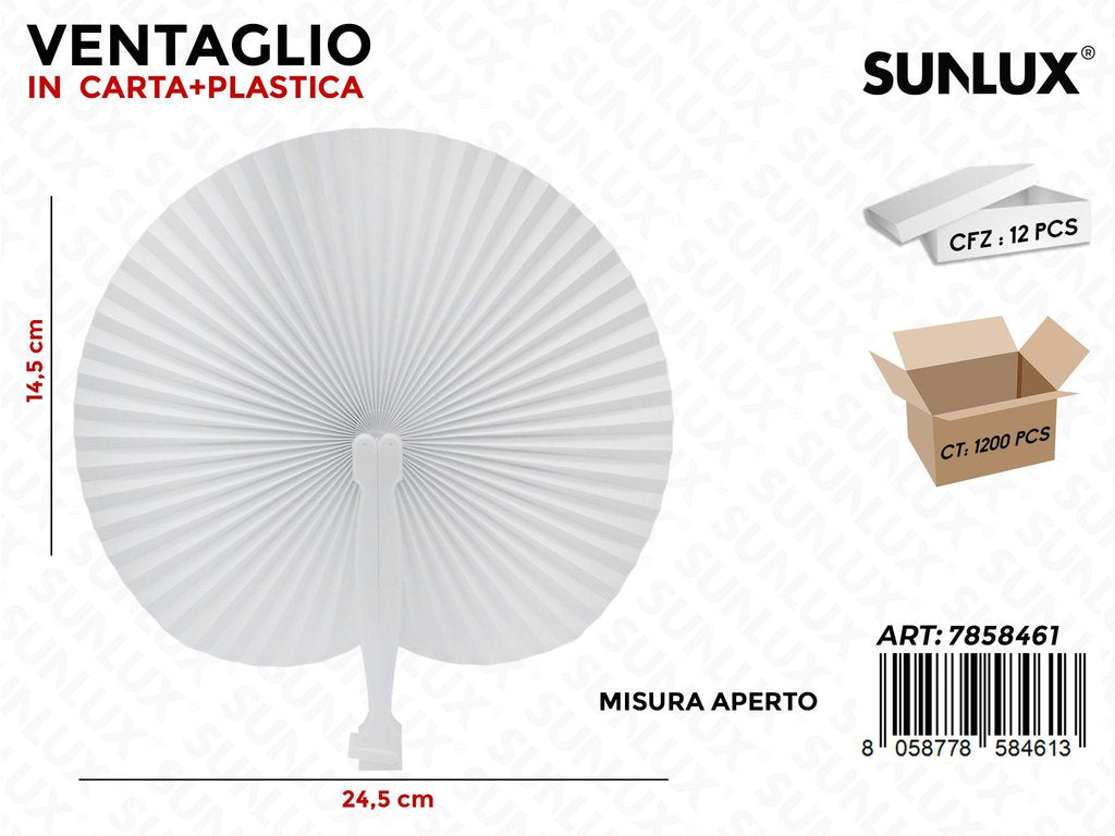 Sunlux Ventaglio Tondo Bianco 24.5*14.5CM