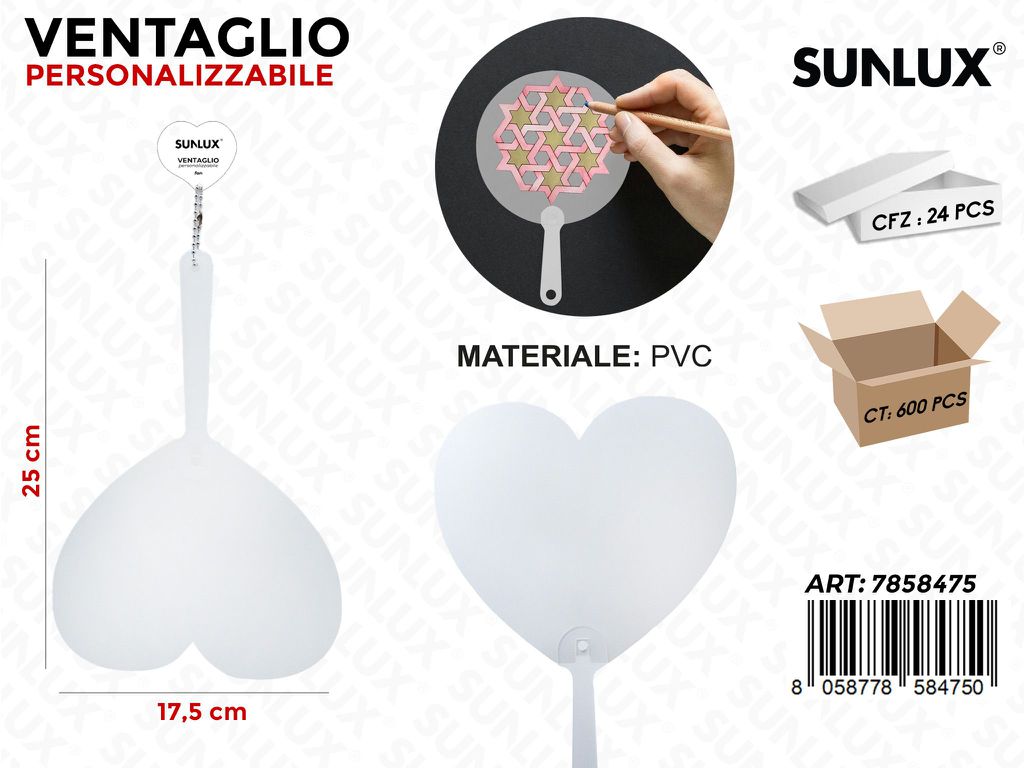 Sunlux Ventaglio Personalizzabile Pvc 17.5*25CM
