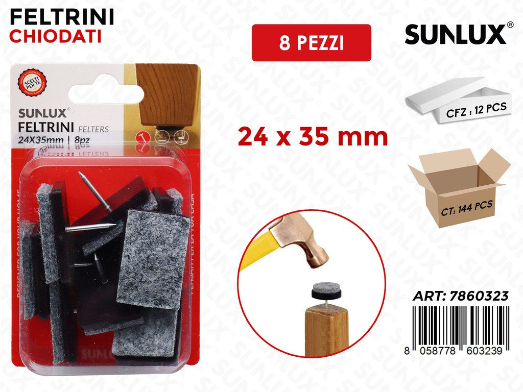 Sunlux Feltrini Chiodati Ret. 8PCS 25*35MM