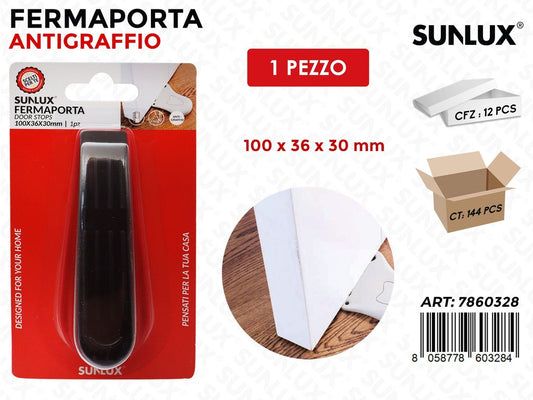 Sunlux Fermaporta Antigraffio Nero 100*36*30MM