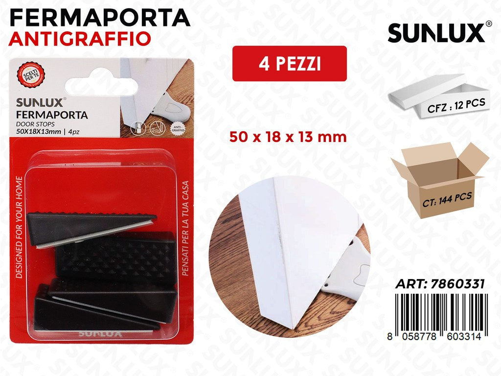 Sunlux Fermaporta Antigraffio Ne. 4PCS 50*18*13MM