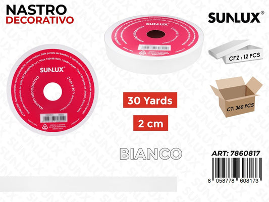 Sunlux Nastro Dec. Bianco 2CM*30Y