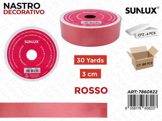 Sunlux Nastro Dec. Rosso 3CM*30Y