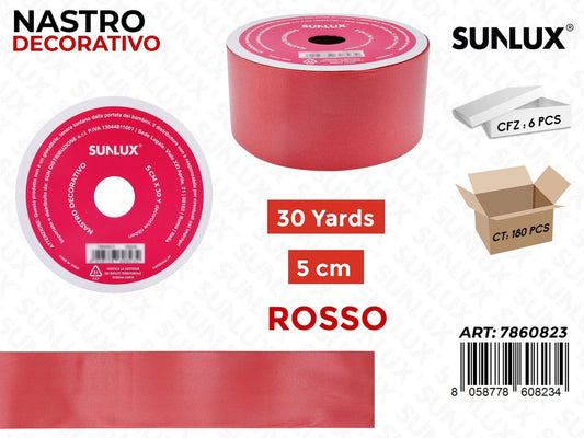 Sunlux Nastro Dec. Rosso 5CM*30Y