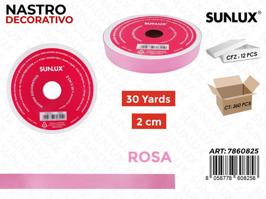 Sunlux Nastro Dec. Rosa 2CM*30Y