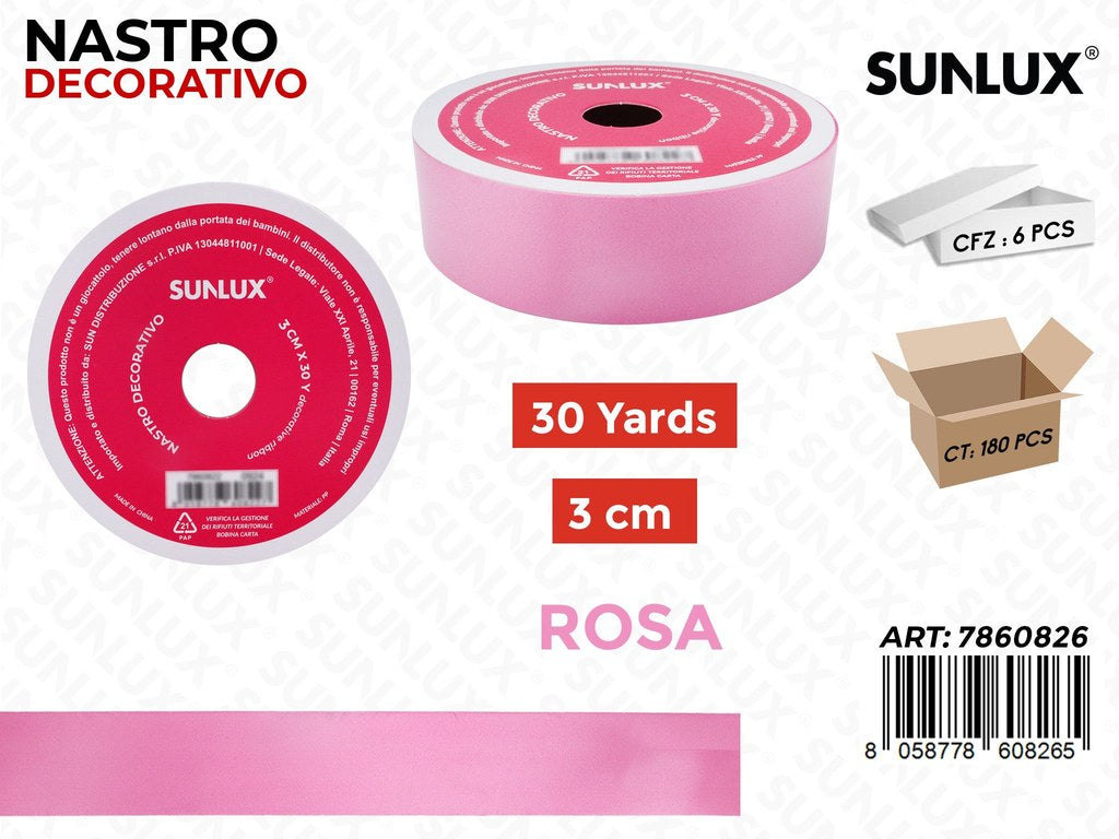 Sunlux Nastro Dec. Rosa 3CM*30Y