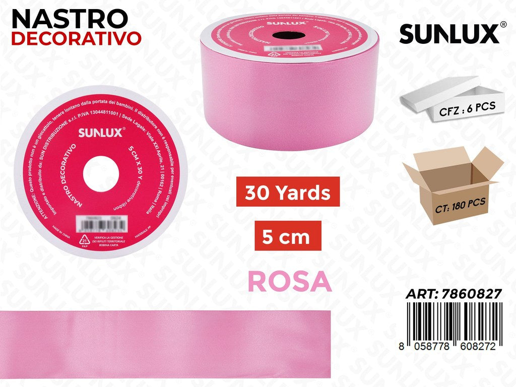 Sunlux Nastro Dec. Rosa 5CM*30Y