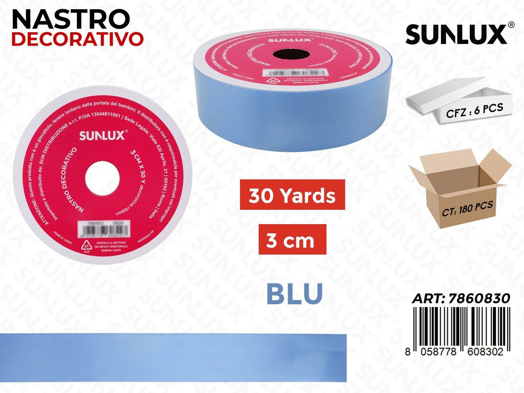 Sunlux Nastro Dec. Azzurro 3CM*30Y