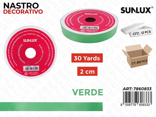 Sunlux Nastro Dec. Verde 2CM*30Y