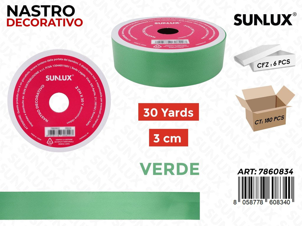 Sunlux Nastro Dec. Verde 3CM*30Y