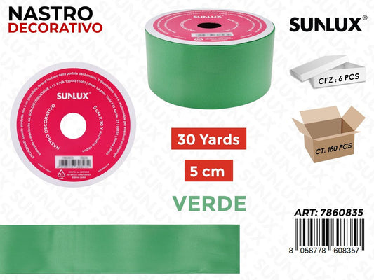 Sunlux Nastro Dec. Verde 5CM*30Y