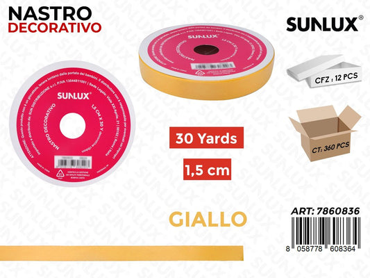 Sunlux Nastro Dec. Giallo 1.5CM*30Y