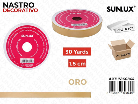 Sunlux Nastro Dec. Oro 1.5CM*30Y