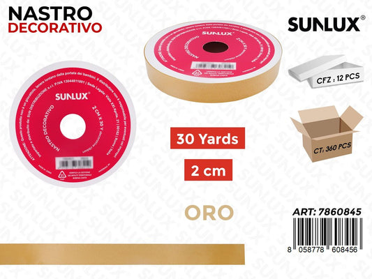 Sunlux Nastro Dec. Oro 2CM*30Y