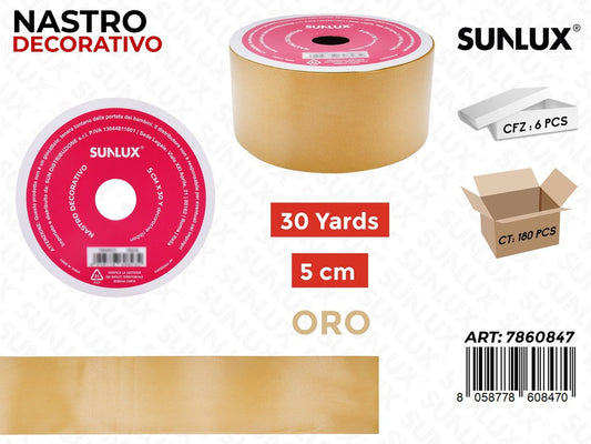 Sunlux Nastro Dec. Oro 5CM*30Y /