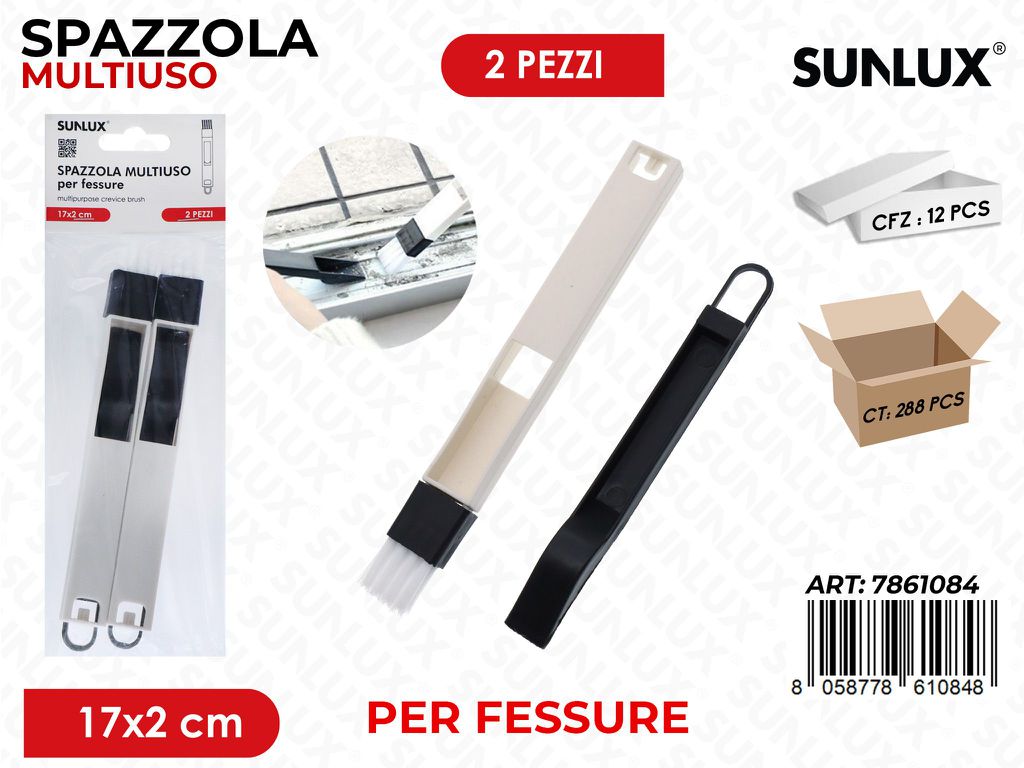 Sunlux Spazzola Multiuso Fessure 2PCS 17*2CM