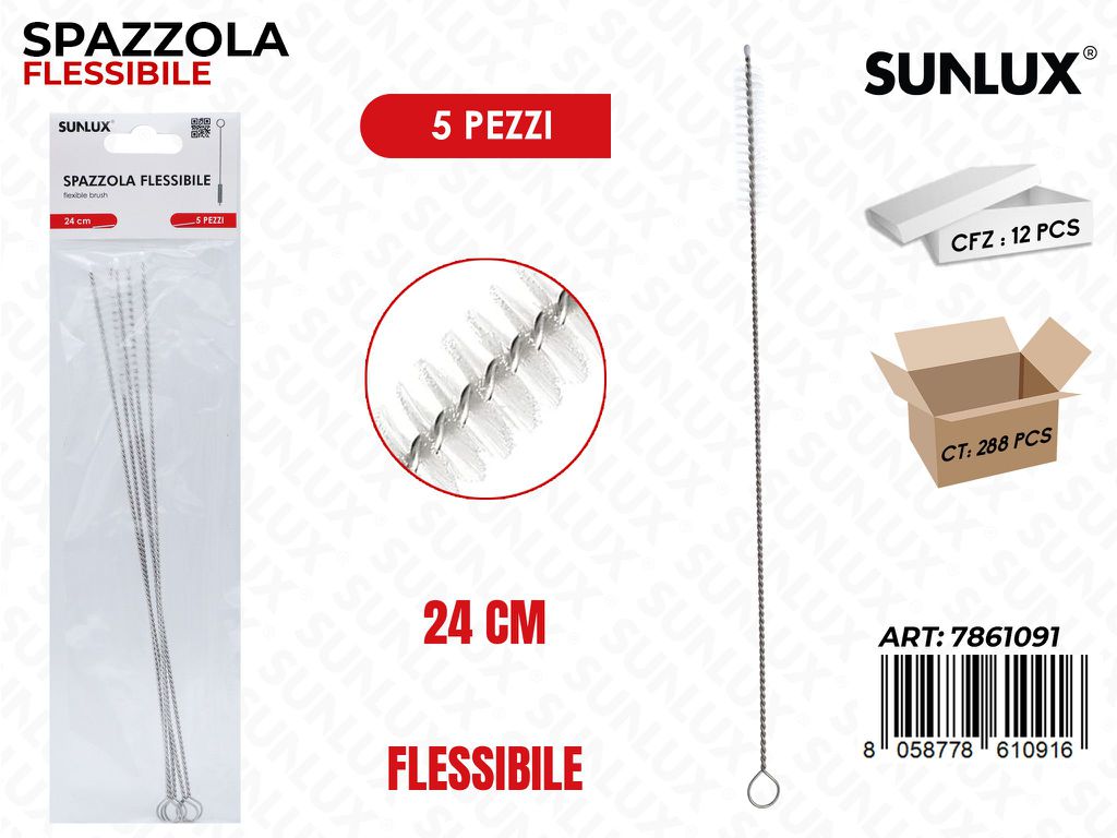 Sunlux Spazzola Flessibile 5PCS 24CM
