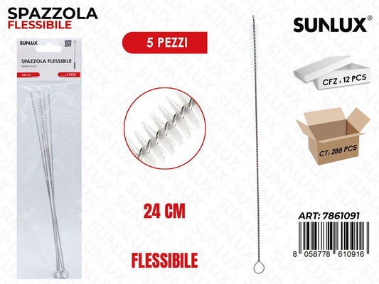 Sunlux Spazzola Flessibile 5PCS 24CM