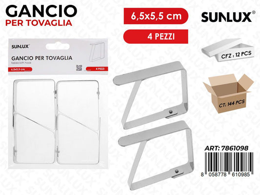 Sunlux Gancio per Tovaglia 4PCS 6.5*5.5CM