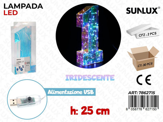Sunlux Lampada Led Usb N.1 Iridesc. 25CM
