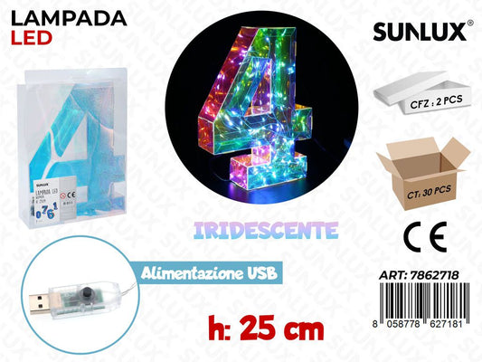 Sunlux Lampada Led Usb N.4 Iridesc. 25CM
