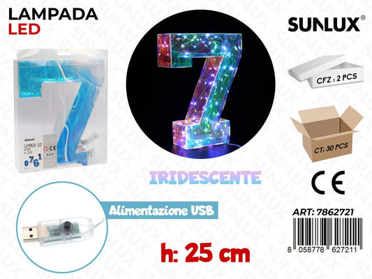 Sunlux Lampada Led Usb N.7 Iridesc. 25CM