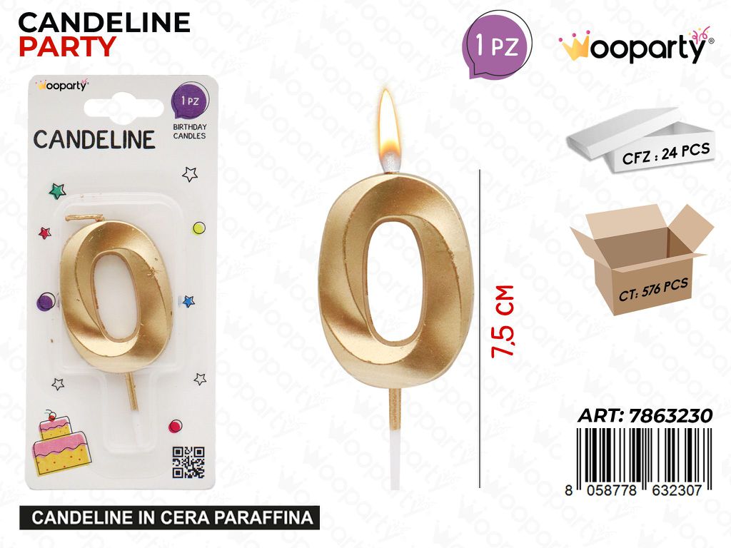 CANDELINE N.0 ORO 7.5CM