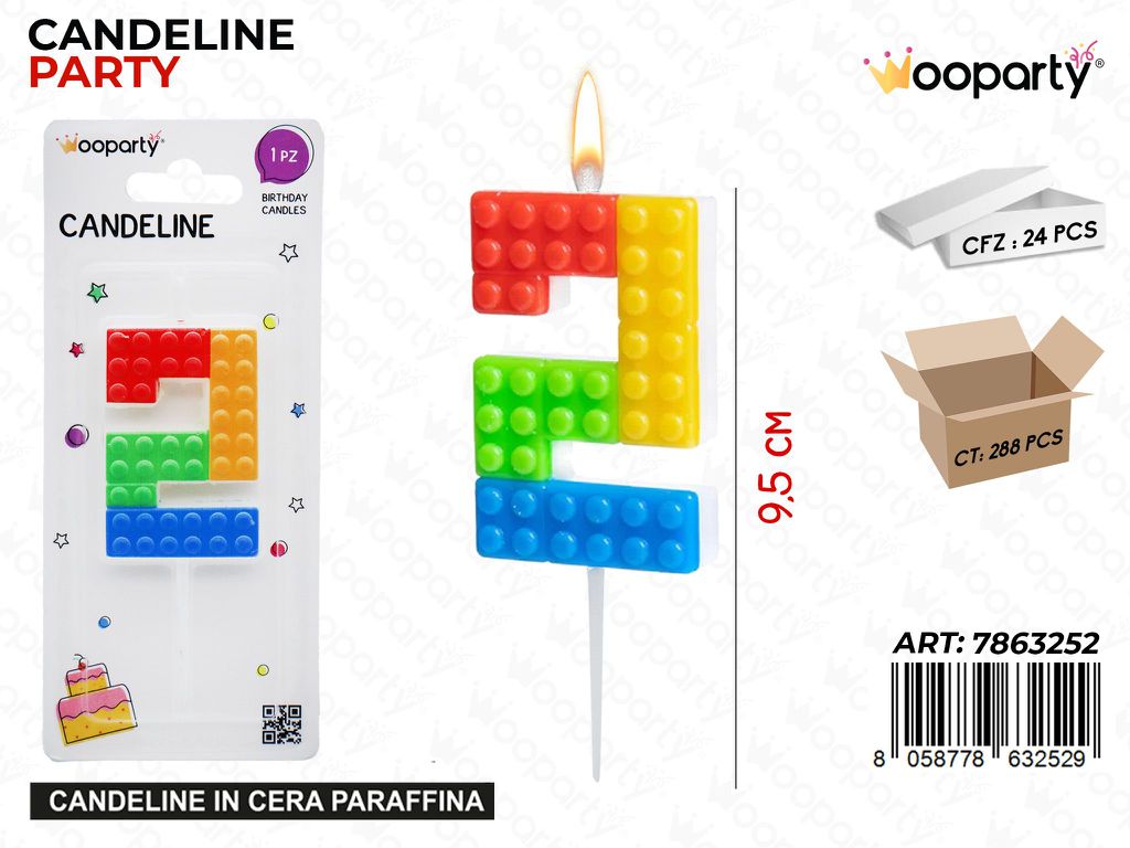 CANDELINE MATTONCINI N.2 9.5CM