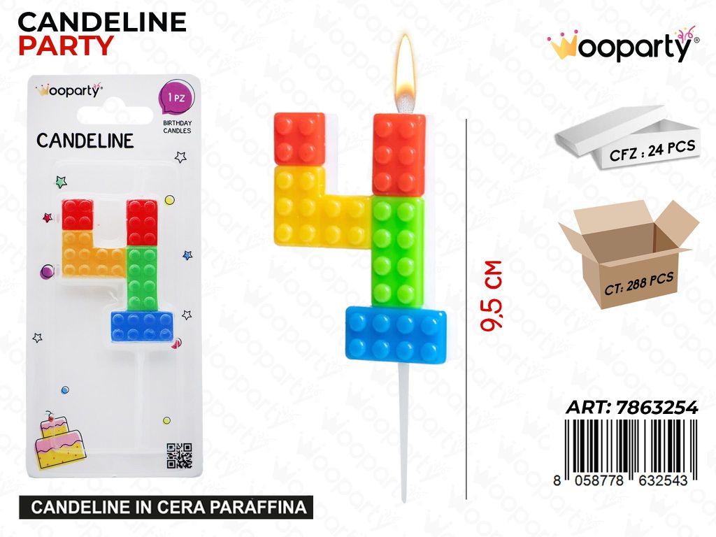 CANDELINE MATTONCINI N.4 9.5CM