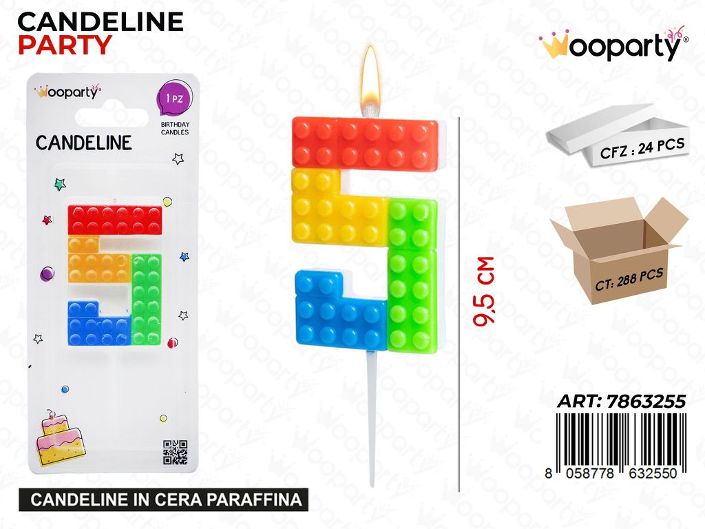 CANDELINE MATTONCINI N.5 9.5CM