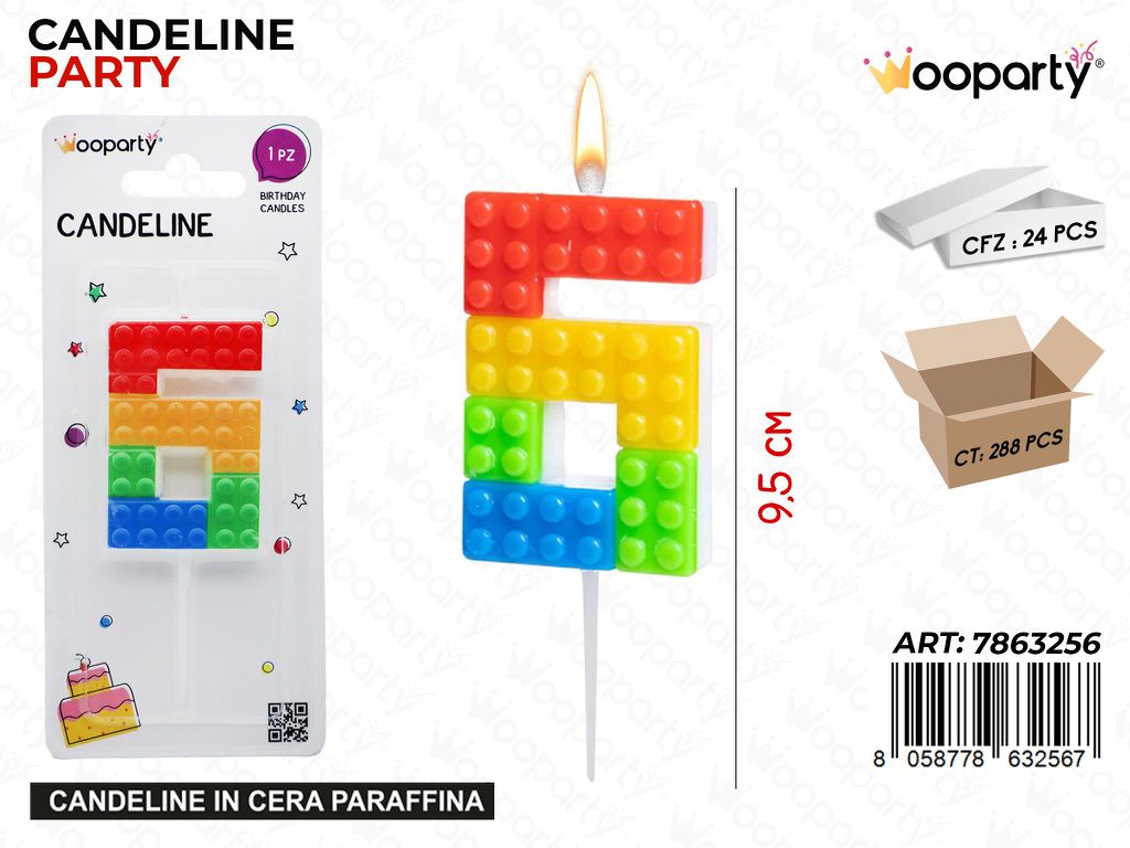 CANDELINE MATTONCINI N.6 9.5CM