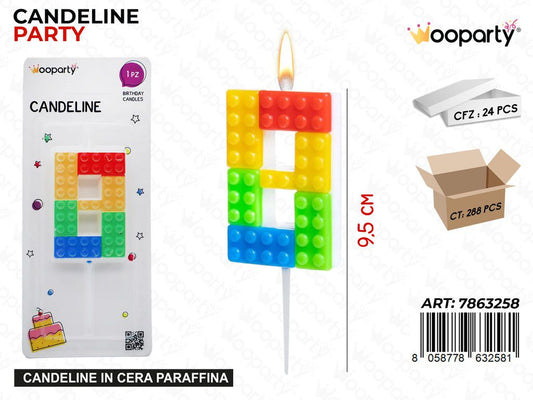 CANDELINE MATTONCINI N.8 9.5CM